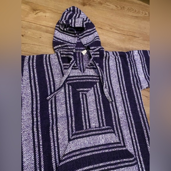 Navy and White Striped Hoodie - Picture 2 of 11